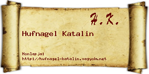 Hufnagel Katalin névjegykártya